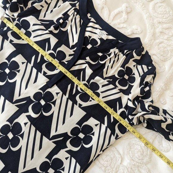 Crown & Ivy Petite 6 shift mini dress black white floral mod - Picture 5 of 13